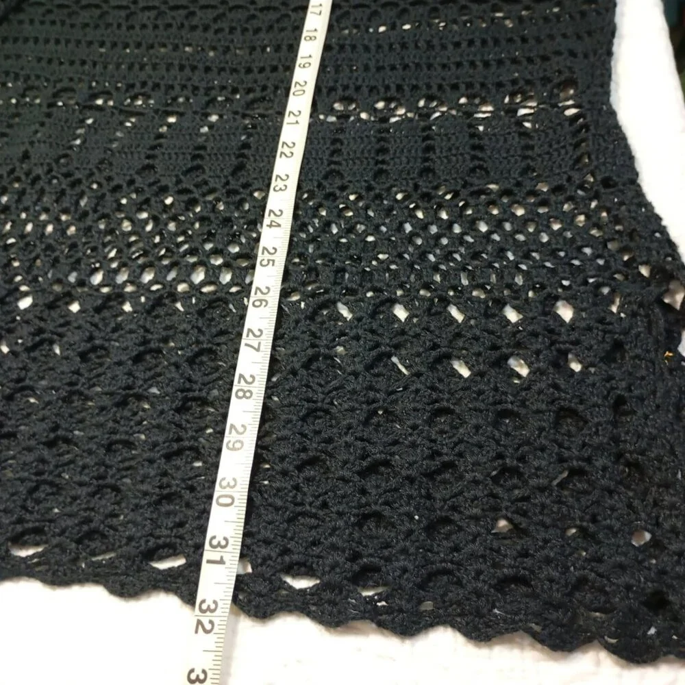 Venezia Jeans Crochet Knit Tunic Top 26/28 Plus Size Boho Bell Sleeves Womens - Picture 8 of 8